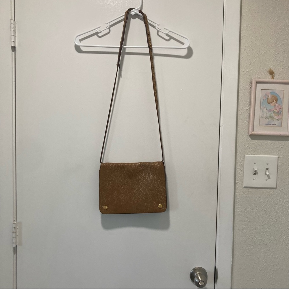No Name Brand Brown 💯 Leather Crossbody Bag